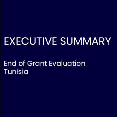 Executive Summary- End of grant evaluation-Tunisia