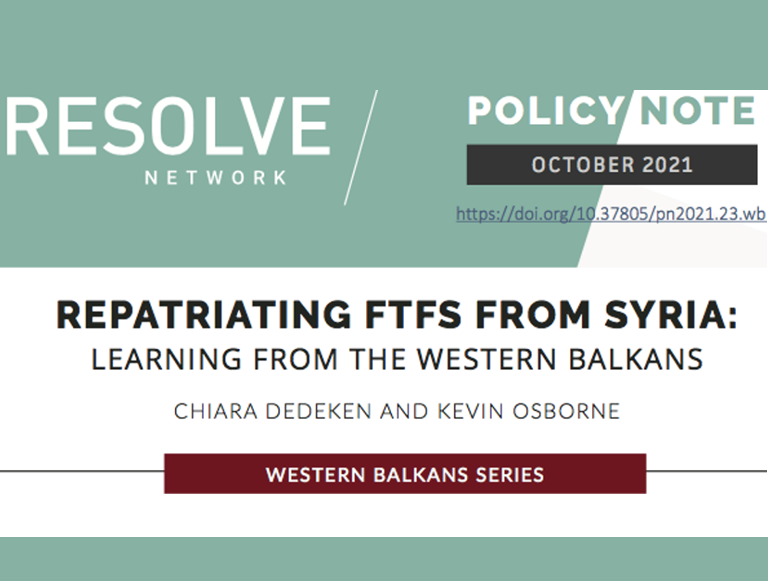 Repatriating FTFs from Syria: Learning from the Western Balkans